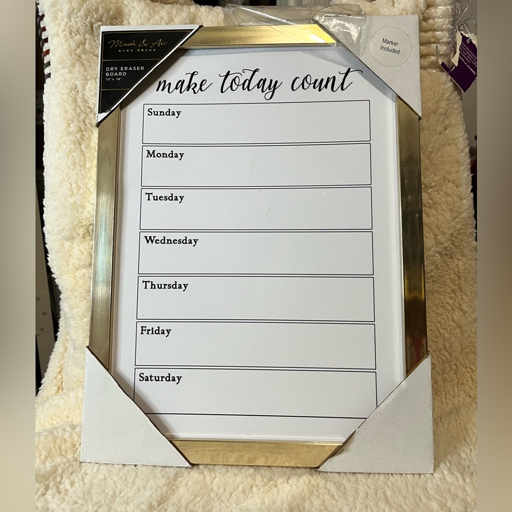 Make Today Count Dry Erase Board New